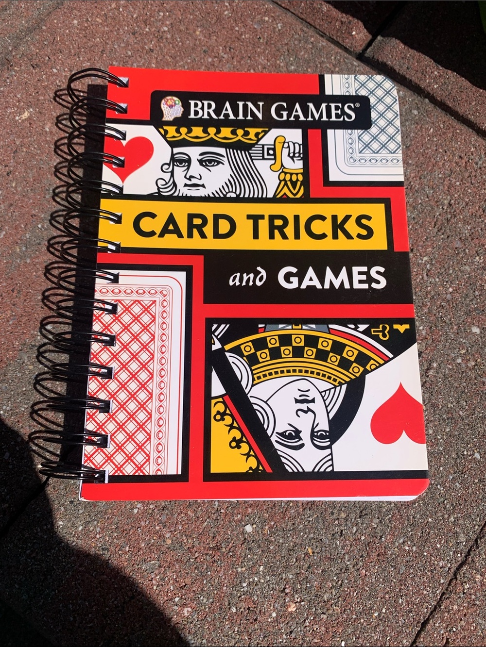 🆕- Card Tricks and Games Guide - Red and Black Spiral Binding